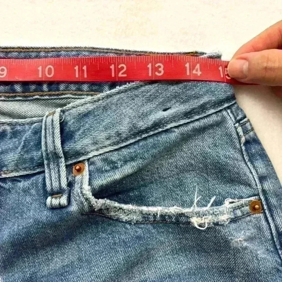 Abercrombie Fitch Slim Boyfriend Raw Hem Button Fly 100% Cotton Jeans Size 26 - Picture 14 of 16